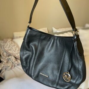 Michael Kors Black Leather Shoulder Bag